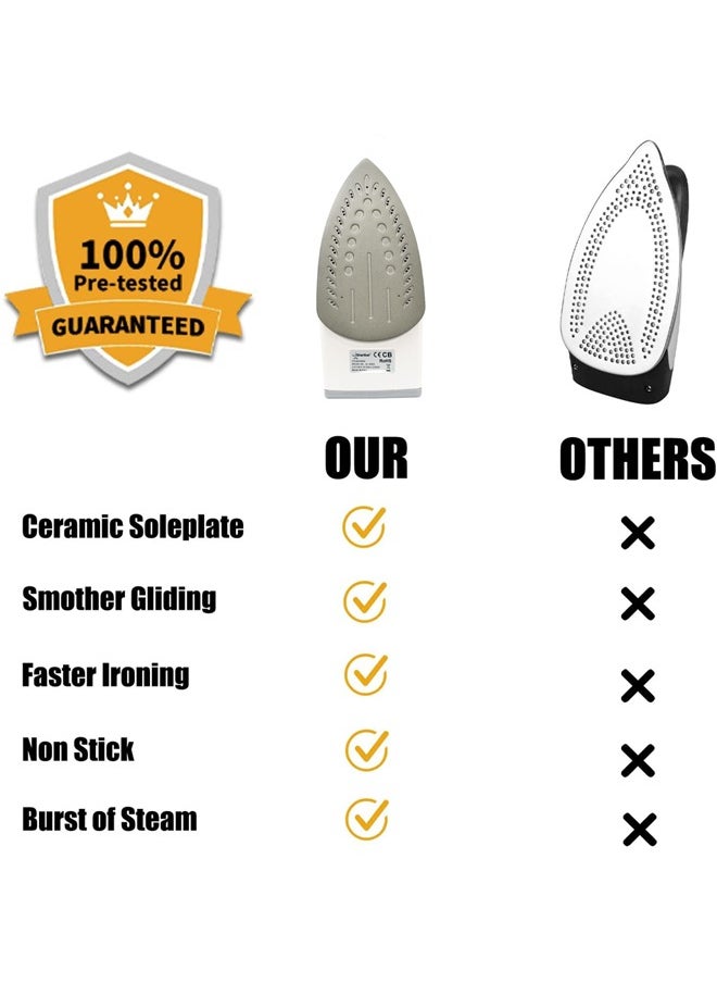 StarSat StarSat 2200W SelfCleaning Non Stick Spray Steam Brust Iron  - Image 3