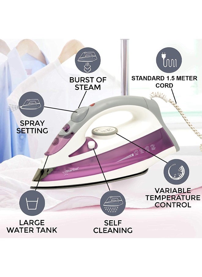 StarSat StarSat 2200W SelfCleaning Non Stick Spray Steam Brust Iron  - Image 4