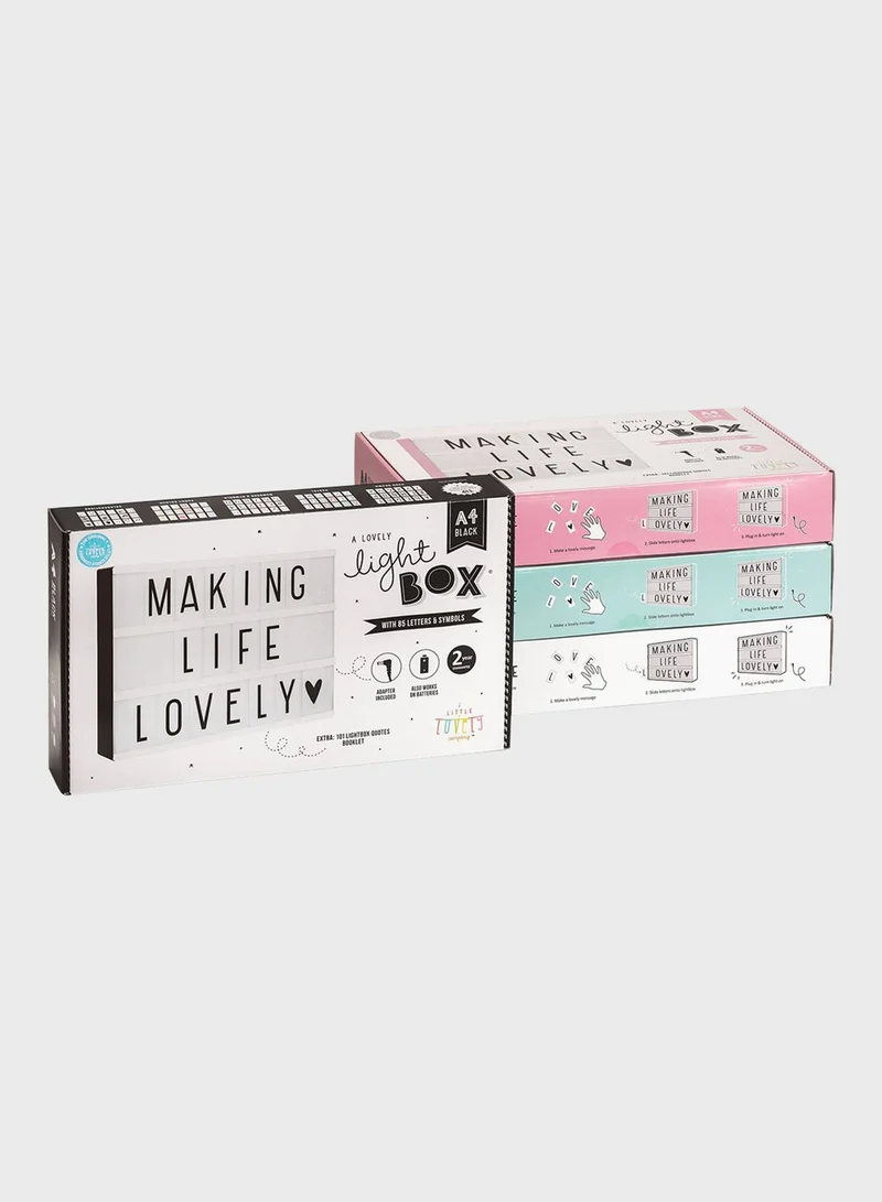 A Little Lovely Company Lightbox Black - A4