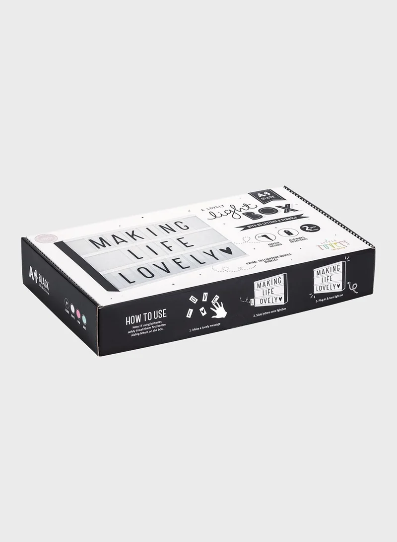 A Little Lovely Company Lightbox Black - A4