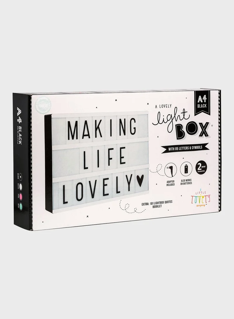 A Little Lovely Company Lightbox Black - A4