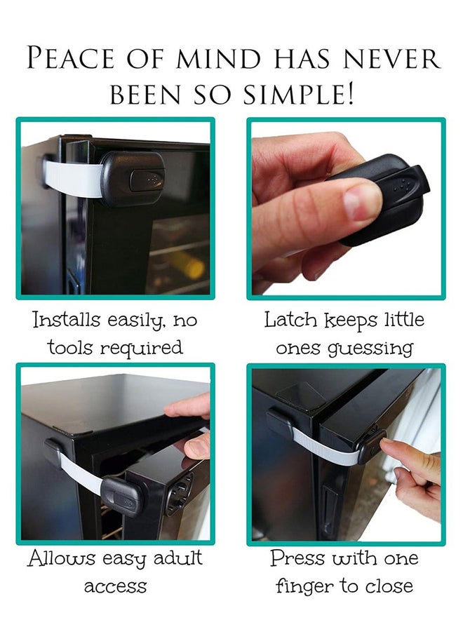 6-Piece Baby Safety Locks With Adjustable Strap And Latch System