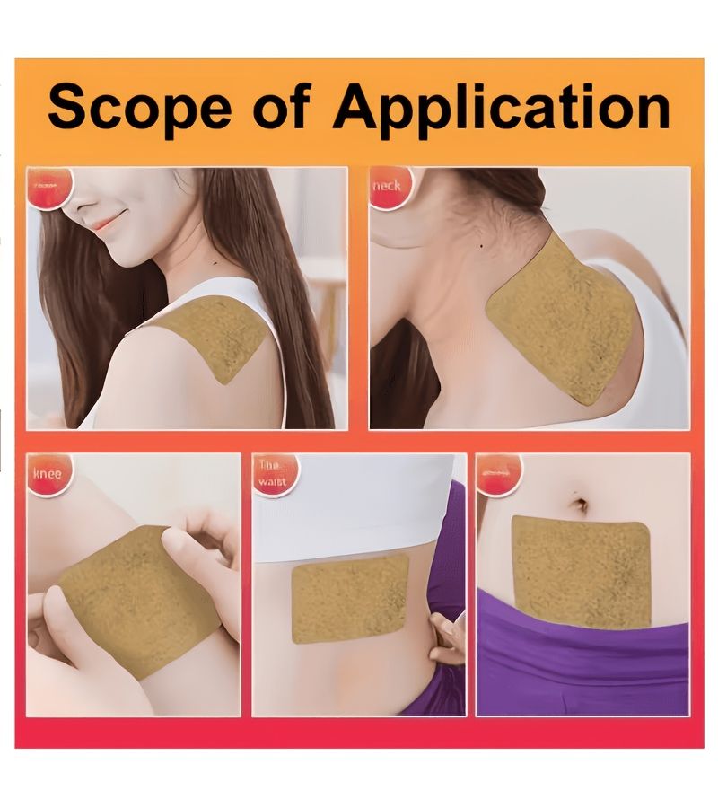 51pcs Self Heating Patches Ginger Based Non Electric For Back Knees Neck And Shoulders Hot Cold Relaxation Ergonomic Patches - Image 3