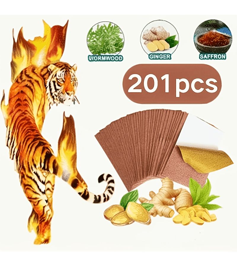 51pcs Self Heating Patches Ginger Based Non Electric For Back Knees Neck And Shoulders Hot Cold Relaxation Ergonomic Patches - Image 1