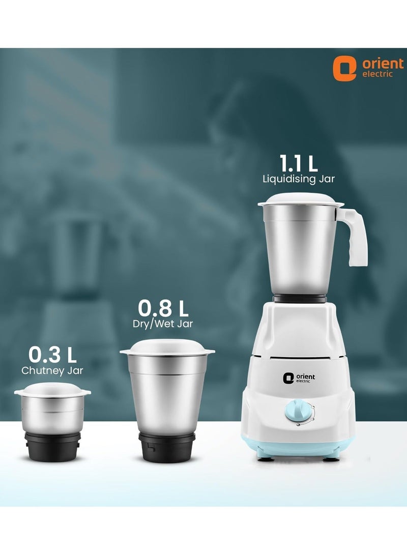 Orient Electric 500W mixer grinder | Kitchen Kraft 500 MGKK50B3 with 3 SS jars | Longer life balanced coil motor | ABS body | Uniform grinding | 5 years motor warranty - Image 2