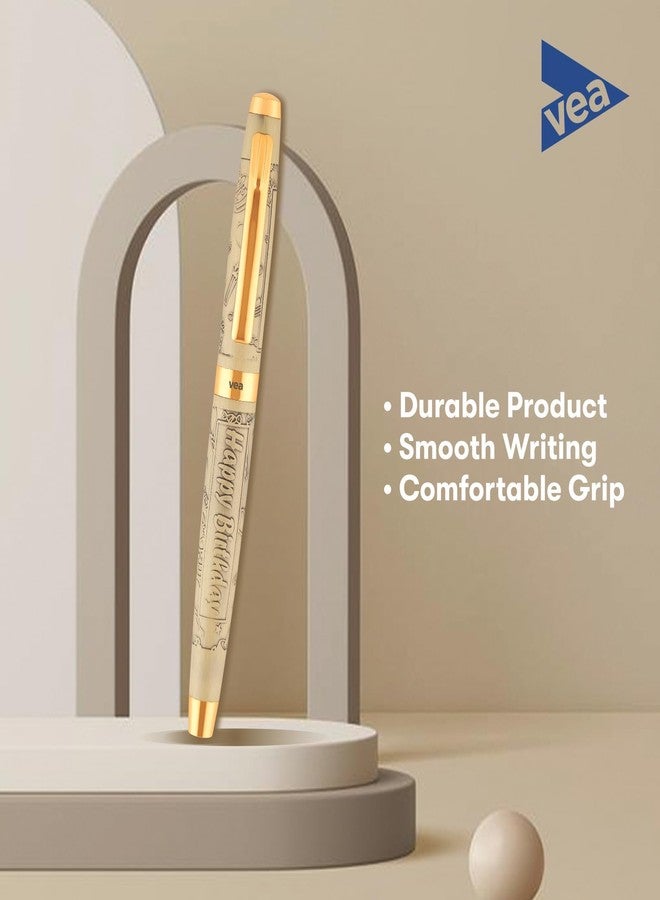VEA Happy Birthday Gift Rollerball Pen, gold, medium (VEAPEN24) - Image 3