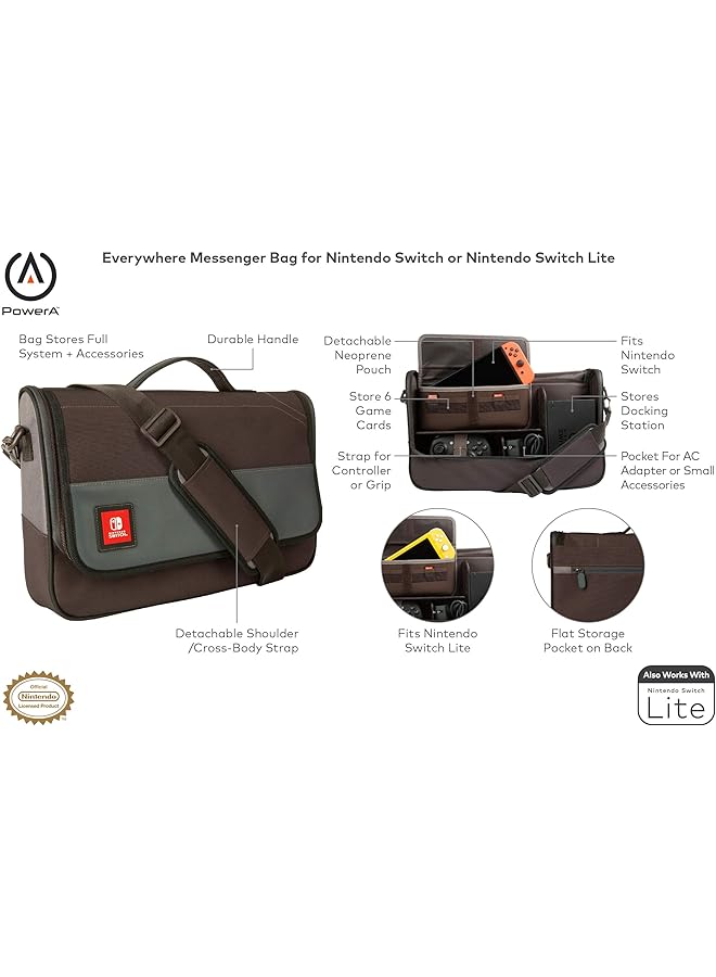 PowerA Everywhere Messenger Bag For Nintendo Switch Or Nintendo Switch Lite (Nintendo Switch) - Image 5