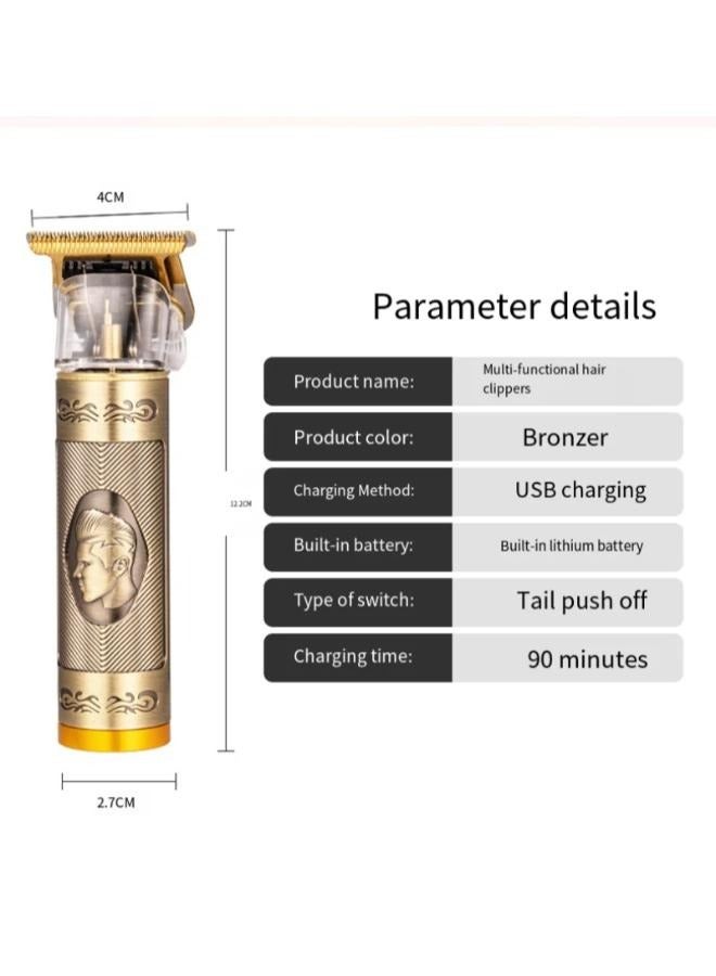 3-in-1 Hair Cutting Kit - Multi-Functional Hair Clipper with Oil Head Scissors and Barber Accessories for Men - Image 2