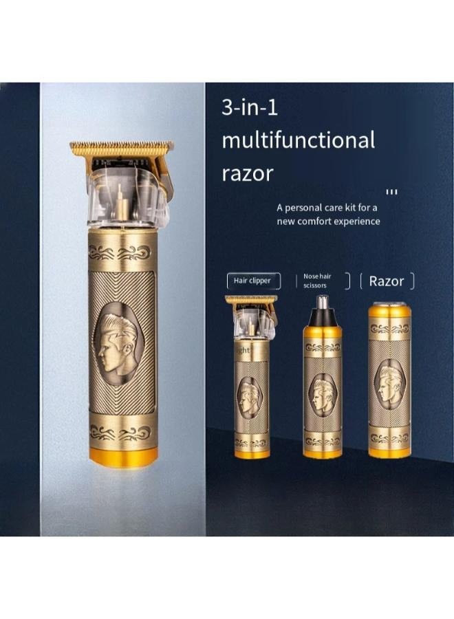 3-in-1 Hair Cutting Kit - Multi-Functional Hair Clipper with Oil Head Scissors and Barber Accessories for Men - Image 3