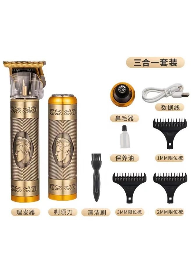 3-in-1 Hair Cutting Kit - Multi-Functional Hair Clipper with Oil Head Scissors and Barber Accessories for Men - Image 5