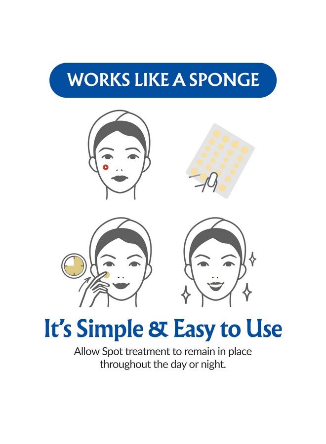 MEDca Acne Absorbing Covers Hydrocolloid Acne Care Bandages (24 Count) Three Universal Patch Sizes Acne Blemish Treatment For Face & Skin Spot Pore Patch That Conceals Reduce Pimples And Blackheads - Image 3