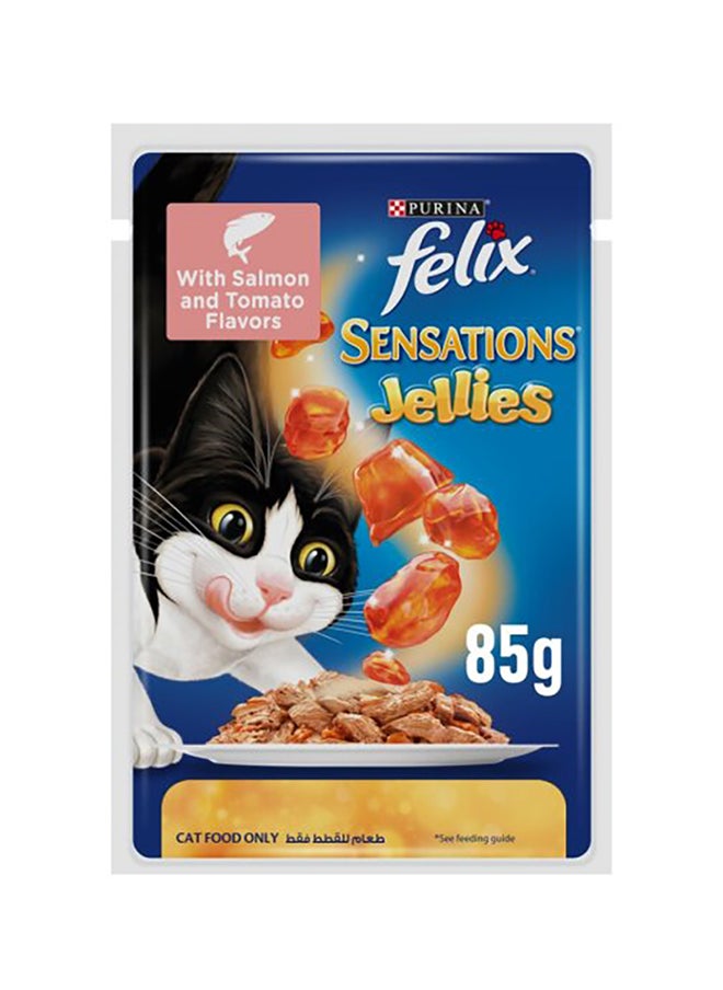 Purina Felix Sensations Jellies Salmon & Tomato in Jelly Wet Cat Food 85g  - Image 1