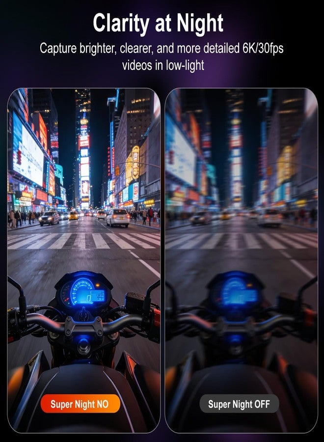 Ourlife 6K/30fps Action Camera Stunning Low-Light Imaging,Dual Screen Touch with 9:16 Vertical,170°Wide FOV,30M Waterproof Underwater Camera for Snorkeling EIS Remote Control(32GB) - Image 3