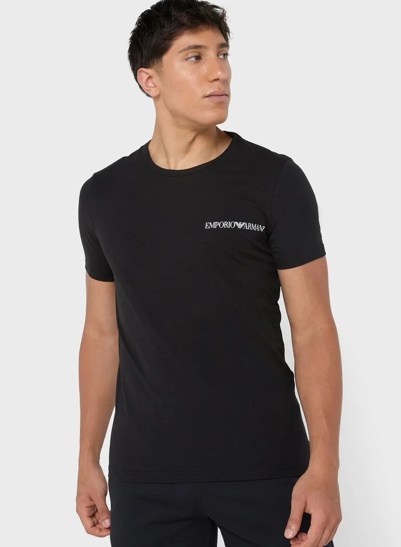 EMPORIO ARMANI 2 Pack Logo Crew Neck T-Shirt