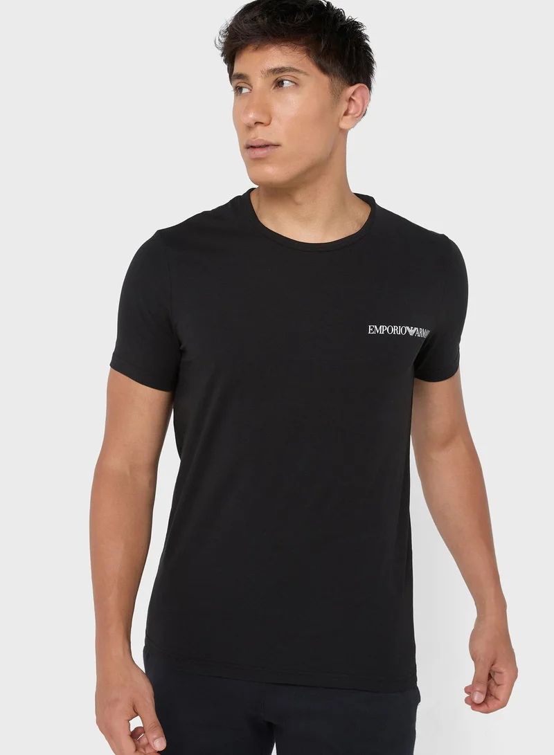 EMPORIO ARMANI 2 Pack Logo Crew Neck T-Shirt