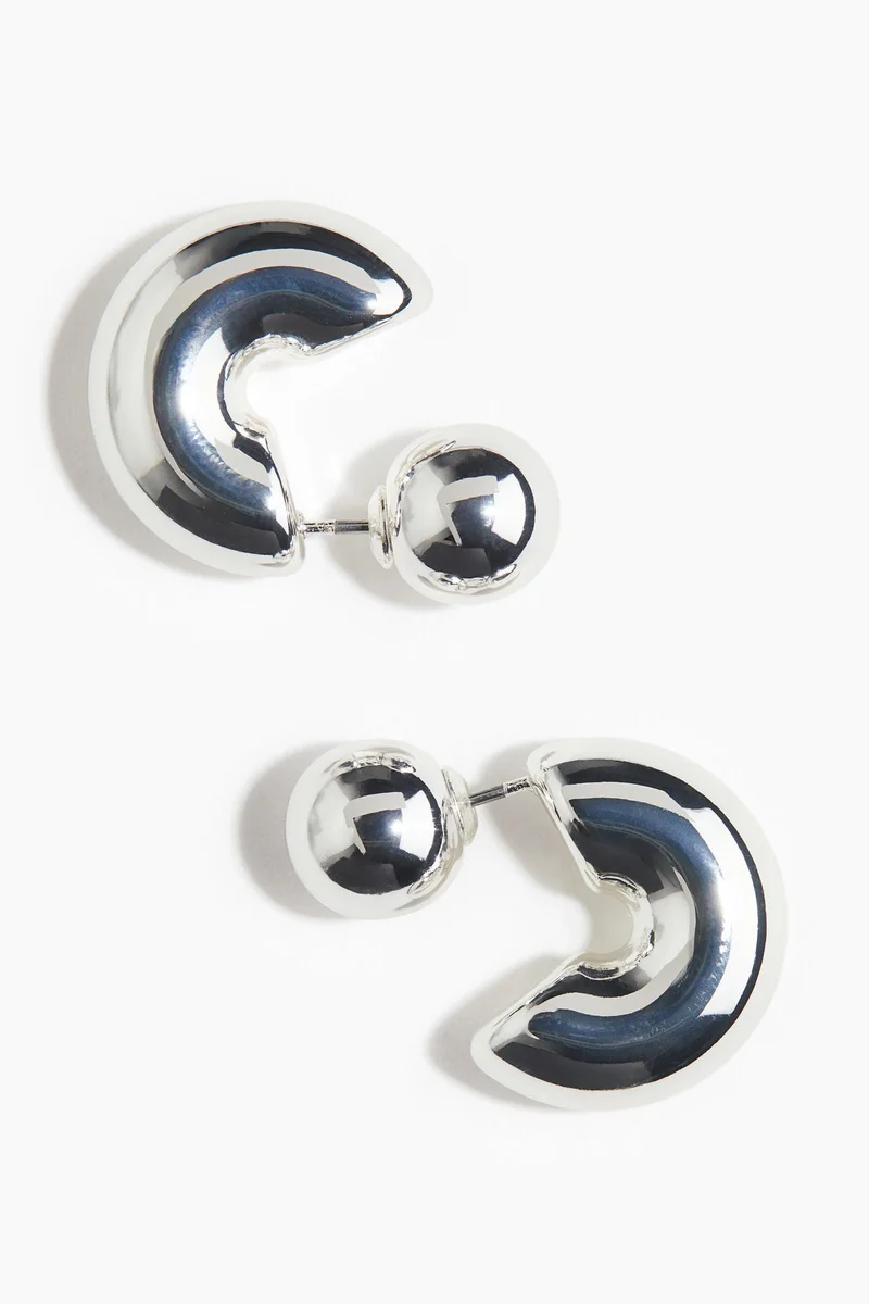 H&M Ball-back hoop earrings