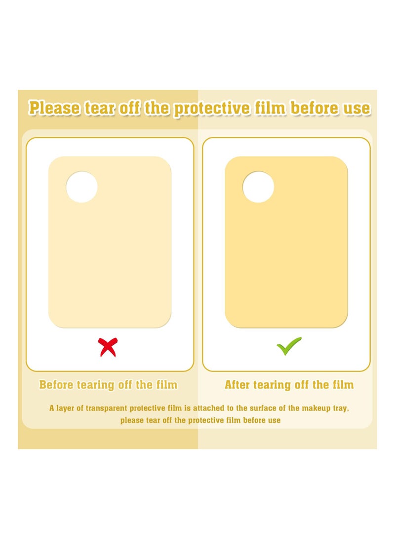 KASTWAVE 6 in 2 Sets Makeup Mixing Palette, Gold Acrylic Cosmetic Palette with Korean Makeup Spatula Tool for Mixing Foundation Eye Shadow Lipsticks Nail Art - Image 2