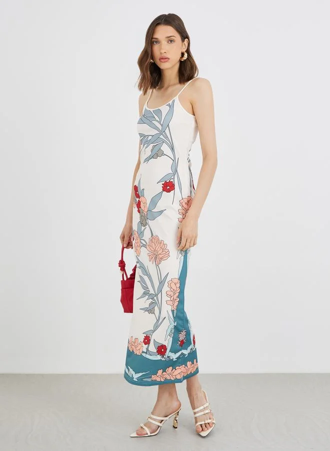 Take Two Take Two Floral Print Cami Shift Maxi Dress