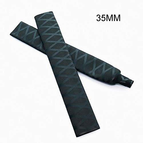 GREATFISHING Diameter: 25mm 30mm 35mm X-Tube Heat Shrink Sleeve Wrap Fishing Bulding Handle Cork Rod Grip with Non Slip Waterproof and Insulation 40 Inch Lengths Durable Repair(black 35) - Image 2