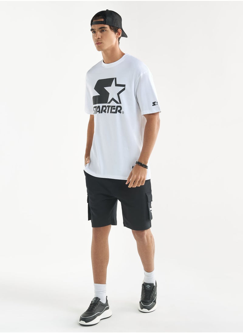 STARTER Starter Logo Print Crew Neck T-shirt with Short Sleeves  - Image 2