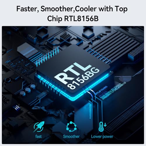 UOEOS USB C to Ethernet Adapter, 2.5Gbps USB C to RJ45 Ethernet Converter, Thunderbolt 4/3 Compatible, 2.5G Ethernet Adapter for MacBook, iPhone 15/16 Pro Max, XPS, Surface, iPad Pro - Space Gray - Image 4