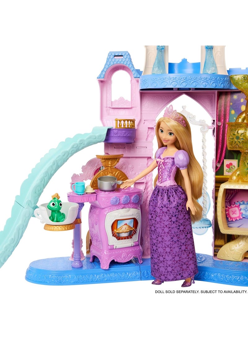 Mattel Brick shop Mattel Disney Princess Pet Castle Playset with 7 Play Areas, 3 Animal Friends, Furniture & 17 Accessories, 2+ ft Tall Pet Palace, Inspired by Movies, JBF96 - Image 4
