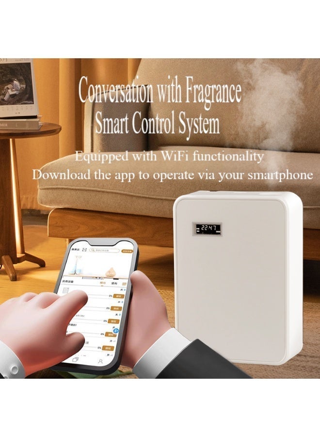واي آند دي موزع الزيوت العطرية الذكي Scentry Smart WiFi (أبيض)، جهاز معطر الهواء الذي يتم التحكم فيه عن طريق التطبيق، جهاز العلاج بالروائح العطرية الذكي للمنزل وغرفة المعيشة والمكتب - Image 2