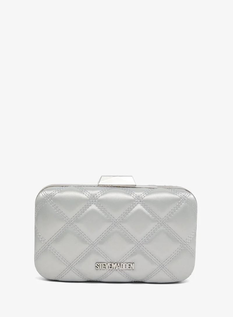 STEVE MADDEN Steve madden badelaid women's silver clutch