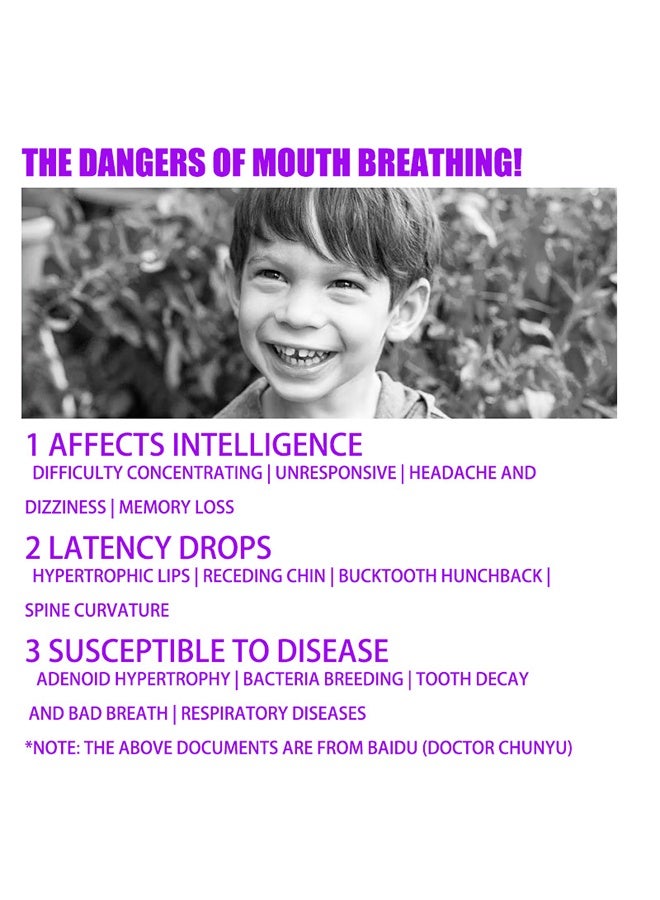 30 Pcs Kids Sleep Strips -  Orthotic Patch, Kid ​Sleep Patch Gentle Mouth Band Reduces Mouth Breathing Improves Nighttime Sleep and Provides Immediate Snoring Relief  Size: 75mm*48m - Image 2