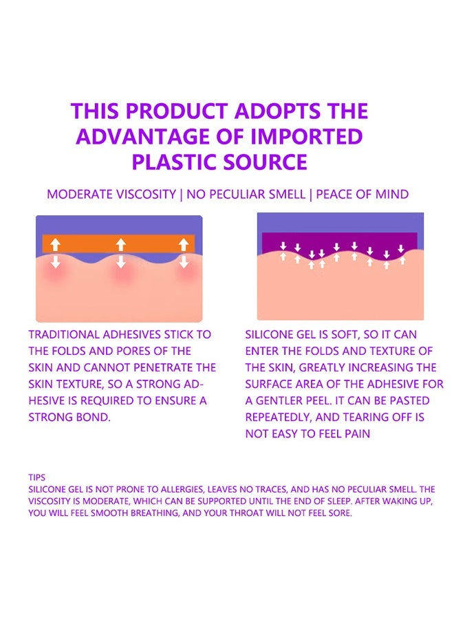 30 Pcs Kids Sleep Strips -  Orthotic Patch, Kid ​Sleep Patch Gentle Mouth Band Reduces Mouth Breathing Improves Nighttime Sleep and Provides Immediate Snoring Relief  Size: 75mm*48m - Image 3