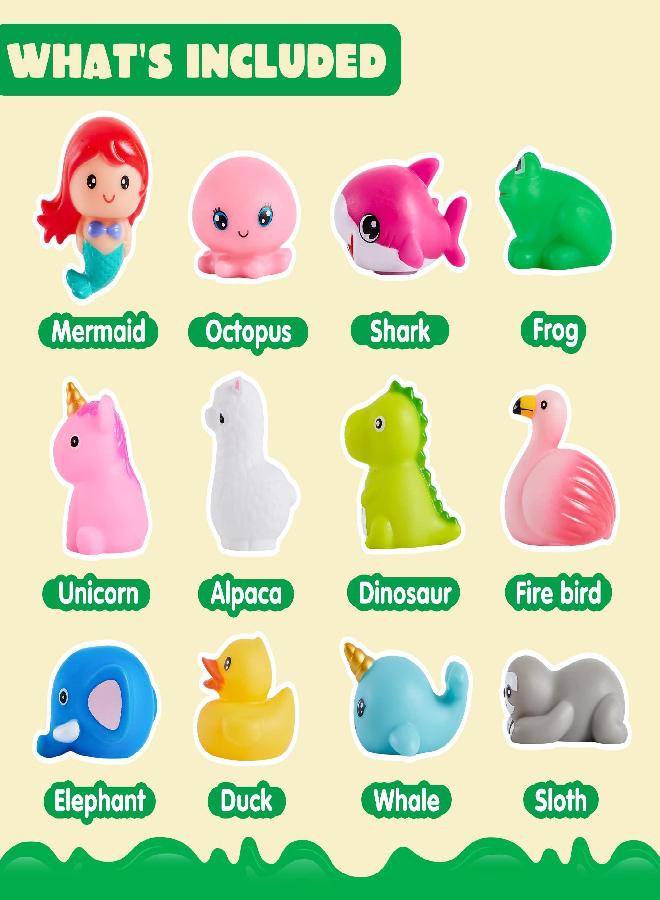 JOYIN 12Pcs Light Up Bath Toys, Toddler Flashing Colourful LED Bathtub Mermaid Toy, Baby Bathtime Floating Rubber Shower Toy for Infant Baby Kids Boy Girl Birthday Valentines Gift Swimming Pool Party - Image 2