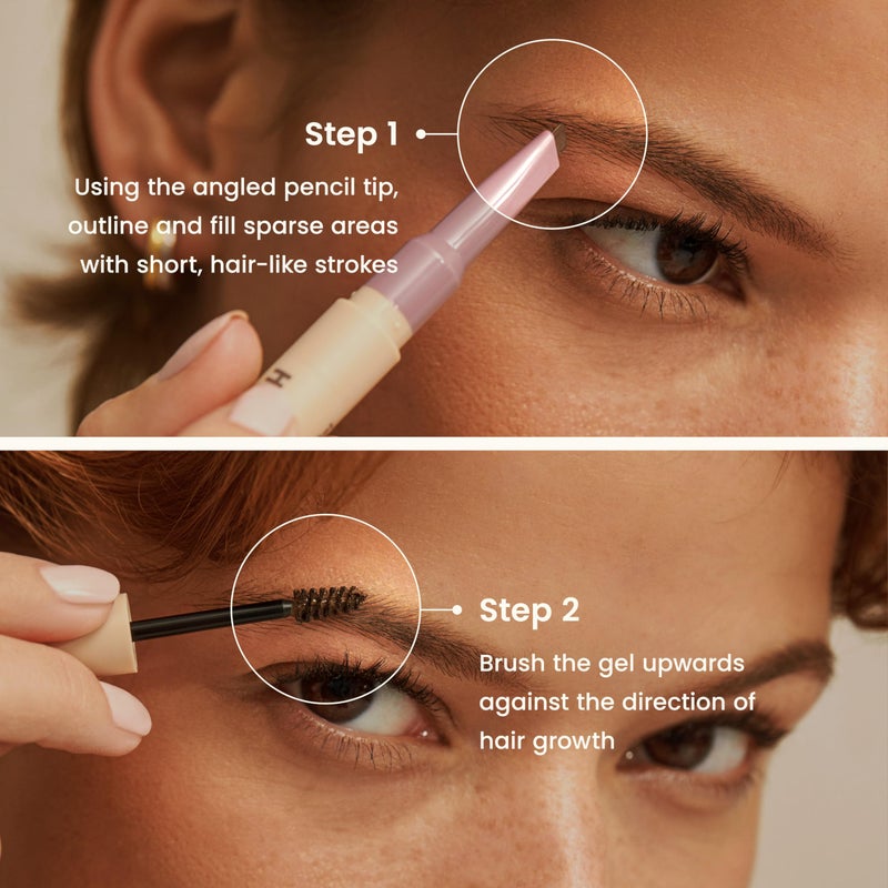 JOAH Brow Down To Me Dual Brow Pencil and Gel, Ash Brown - Image 4