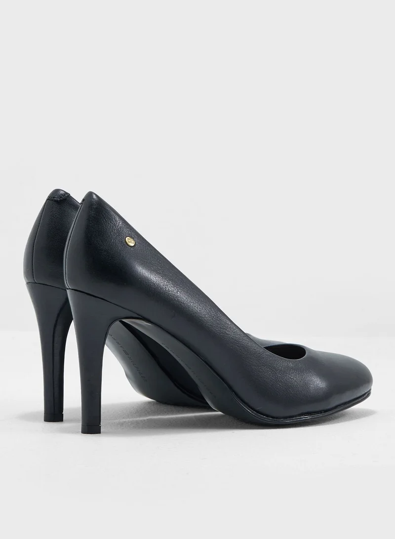 TOMMY HILFIGER High Heel Single Sole Round Toe Pumps