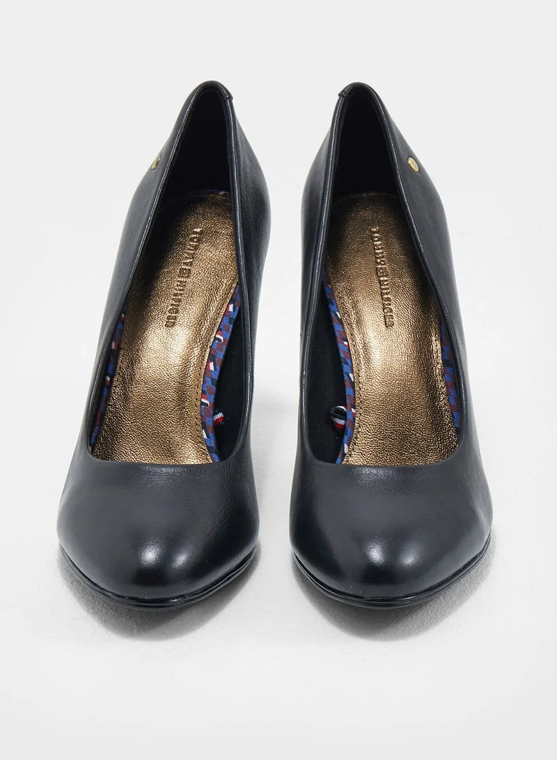 TOMMY HILFIGER High Heel Single Sole Round Toe Pumps