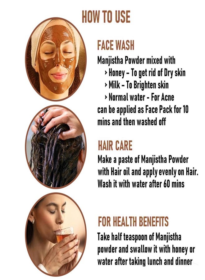 Srishma Manjistha Root Sticks | 100% Pure Ayurvedic Formula | Manjistha Stick Dried for Skin, Hair, Joint & Immune Support | Ultimate Skin & Health Remedy (50 Gram) - Image 4