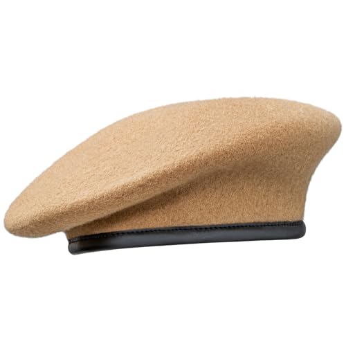 Gajaous British Military Berets with Leather Sweatband, Adjustbale Army Wool Beret for Men & Women - Image 1