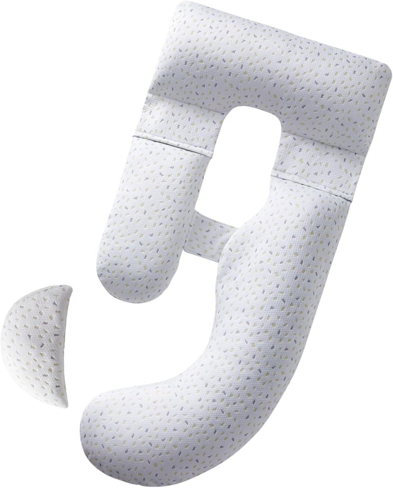 SEEDNUR وسائد الحمل للنوم وسادة الأمومة القابلة للإزالة 657 بوصة وسائد جسم كاملة قابلة للفصل للبالغين دعم للرأس والظهر والساقين والبطن والوركين رمادي - Image 1