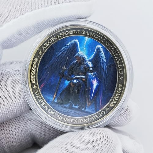 Aomcisi Archangel Michael Challenge Coin Defende Nos in Proelio Psalm 911011 Inspirational Gift Single Coin - Image 5
