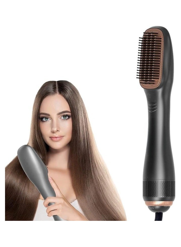 3 in 1 Professional Hair Styling Tool Hair Straightener Brush, Hot Air Brush, and One-Step Hair Dryer with Multiple Settings for Safe and Efficient Styling at Home and Travel - Image 1
