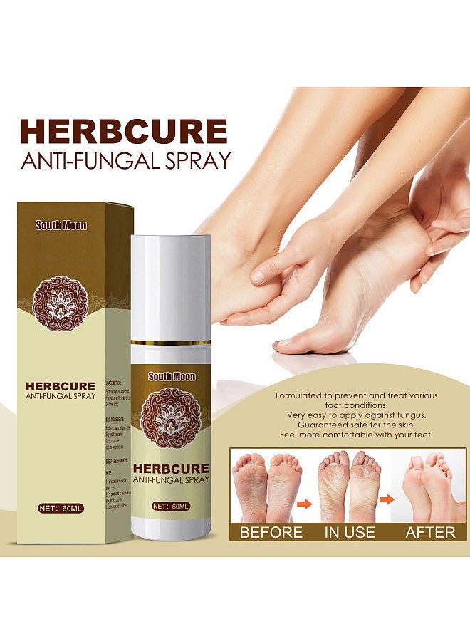 SOUTH MOON - South Moon 60ml Herbal Foot Spray Foot Sweat Foot Odor Care Spray Foot Odor Stop Deodorant Spray - Image 1