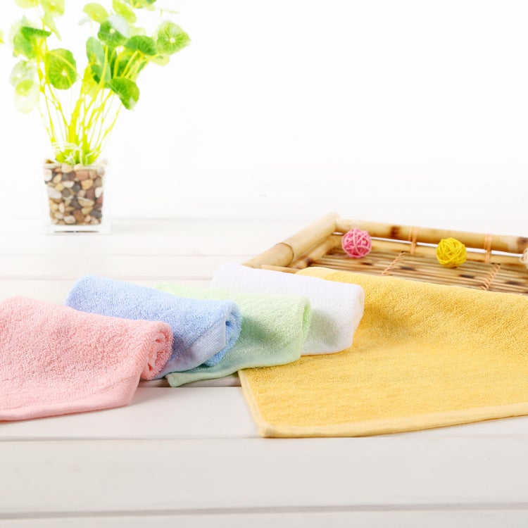 Bamboo Fiber Small Square Towel 25*25 Baby Saliva Towel Kindergarten Children'S Towel Bamboo Fiber Square Towel Factory - Image 5