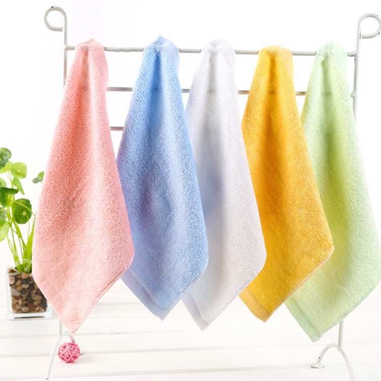 Bamboo Fiber Small Square Towel 25*25 Baby Saliva Towel Kindergarten Children'S Towel Bamboo Fiber Square Towel Factory - Image 2