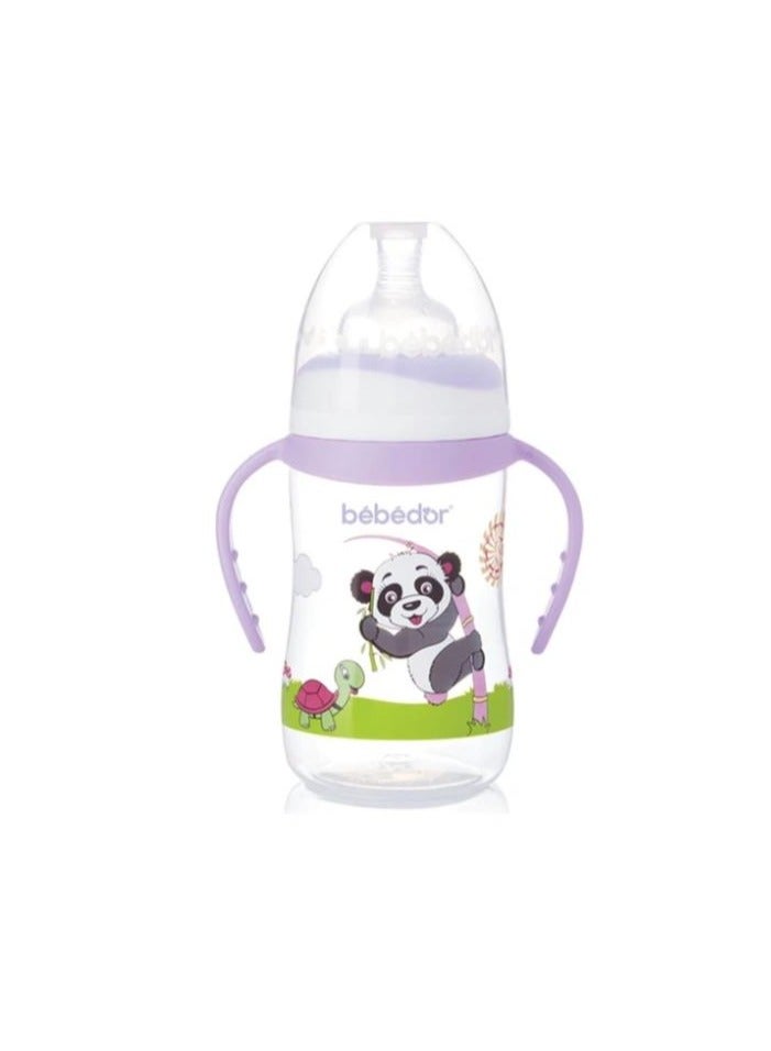 Bebedor Bottle bottle 150 ml, wide neck for comfortable feeding of newborns, purple color - Image 1