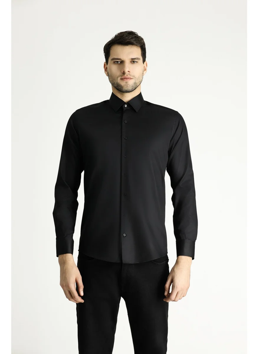Kiğılı Long Sleeve Non Iron Slim Fit Shirt