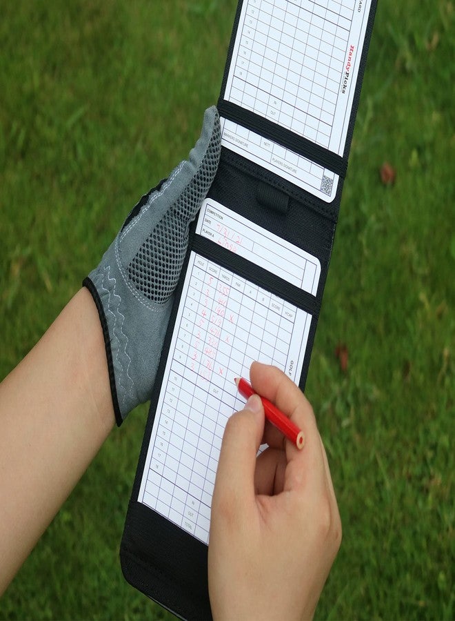 Handy Picks Leather Golf Scorecard Holder | Yardage Book Cover | Scorecard n Pencil Included | Brown - Image 3