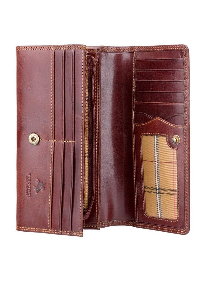 Visconti Monza 10 Ladies Large Soft Leather Checkbook Wallet (Brown) - Image 2