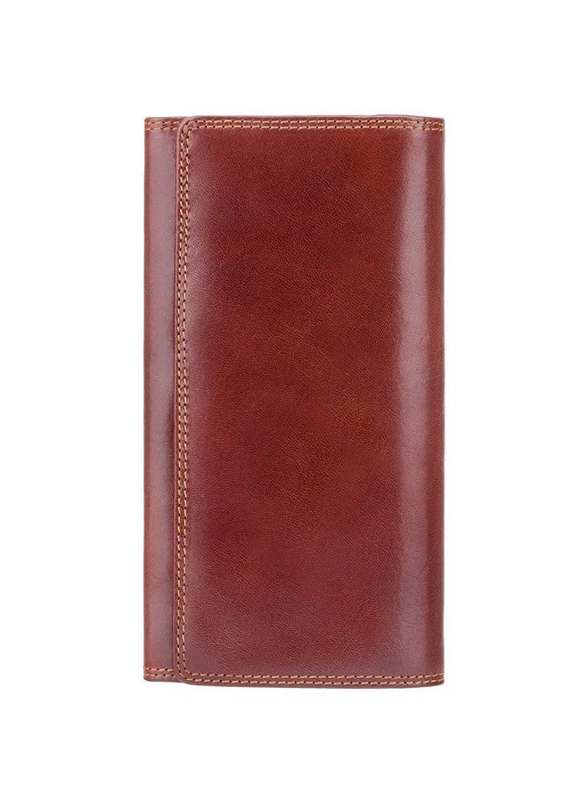 Visconti Monza 10 Ladies Large Soft Leather Checkbook Wallet (Brown) - Image 1