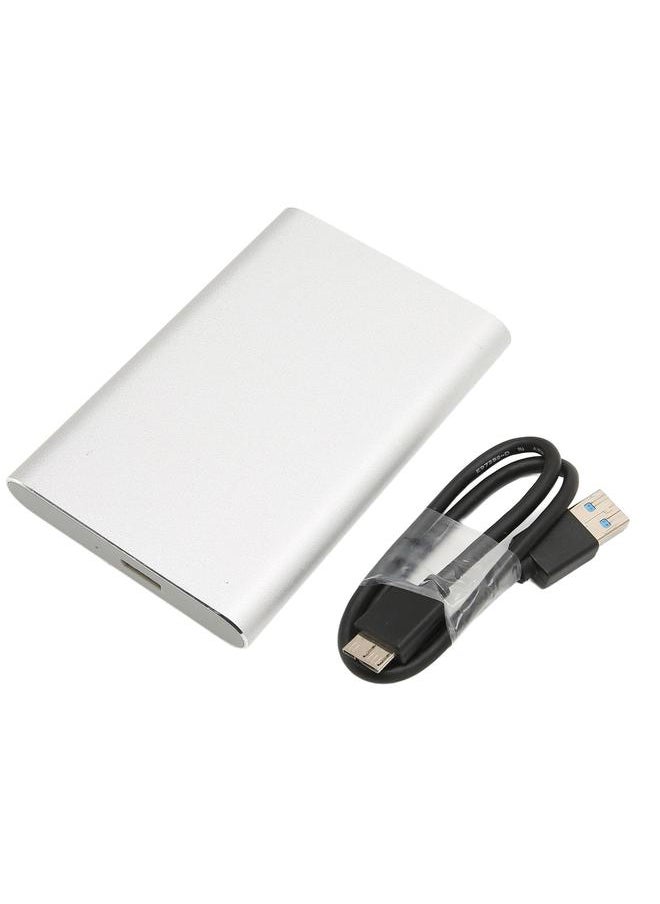 Thoraya Portable metal mobile external hard drive high-speed read and write USB3.0 ultra-thin external mobile hard drive suitable for external computer TV PS4 game silver white 750GB  - Image 2