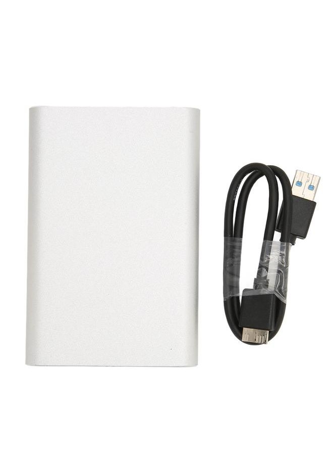 Thoraya Portable metal mobile external hard drive high-speed read and write USB3.0 ultra-thin external mobile hard drive suitable for external computer TV PS4 game silver white 750GB  - Image 1