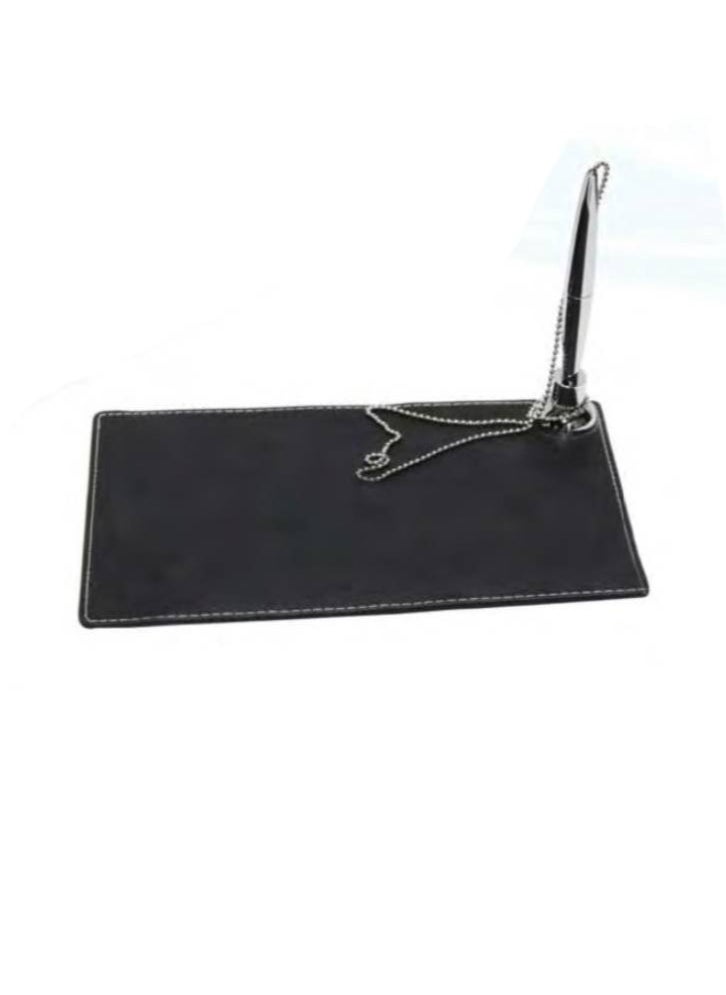 Vitacelli Computer Mouse Pad with Pen Holder, Portable Mouse Pad for Laptop, Waterproof Hard PU Leather Mousepad, Modern Small Mouse Pads for Wireless Mouse, Travel Mouse Pad for Business Trips/Outdoor  - Image 2